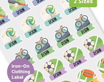 Custom Iron-On Clothing Labels: Personalized Washable Laundry-Safe Name Label Stickers