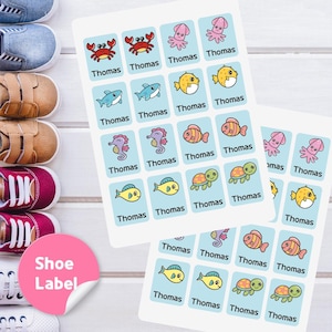Personalized Waterproof Shoe Labels: Left/Right Foot Stickers