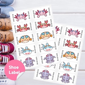 Personalized Waterproof Shoe Labels: Left/Right Foot Stickers