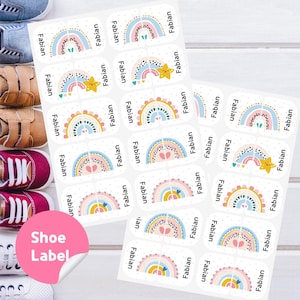 Personalized Waterproof Shoe Labels: Left/Right Foot Stickers