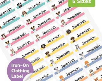 Custom Iron-On Clothing Labels: Personalized Washable Laundry-Safe Name Label Stickers