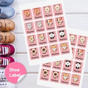 Personalized Waterproof Shoe Labels: Left/Right Foot Stickers
