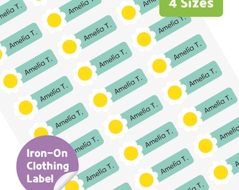 Custom Iron-On Clothing Labels: Personalized Washable Laundry-Safe Name Label Stickers
