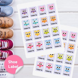 Personalized Waterproof Shoe Labels: Left/Right Foot Stickers