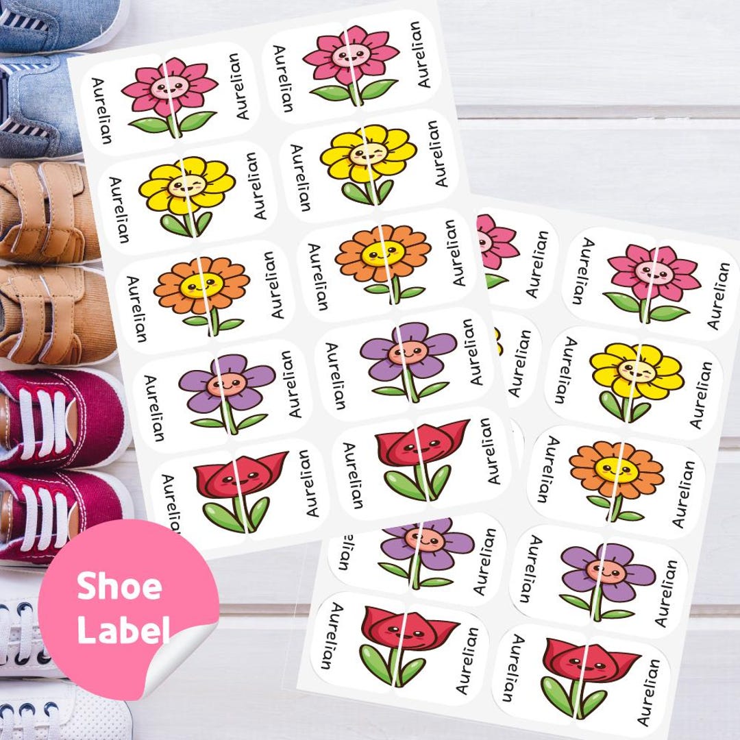 Personalized Waterproof Shoe Labels: Left/right Foot Stickers - Etsy