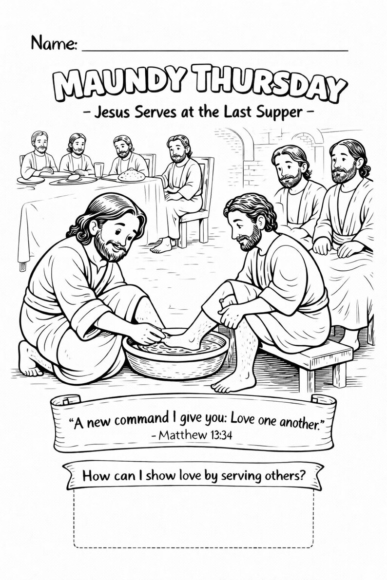 Holy Week Coloring Pages & Devotional for Kids | Journey Into Holy Week ...
