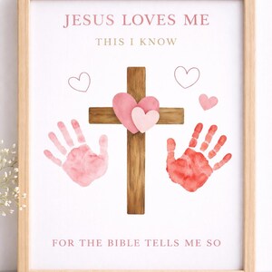 Jesus Loves Me Valentine’s Day Christian Activity for Kids | Handprint ...