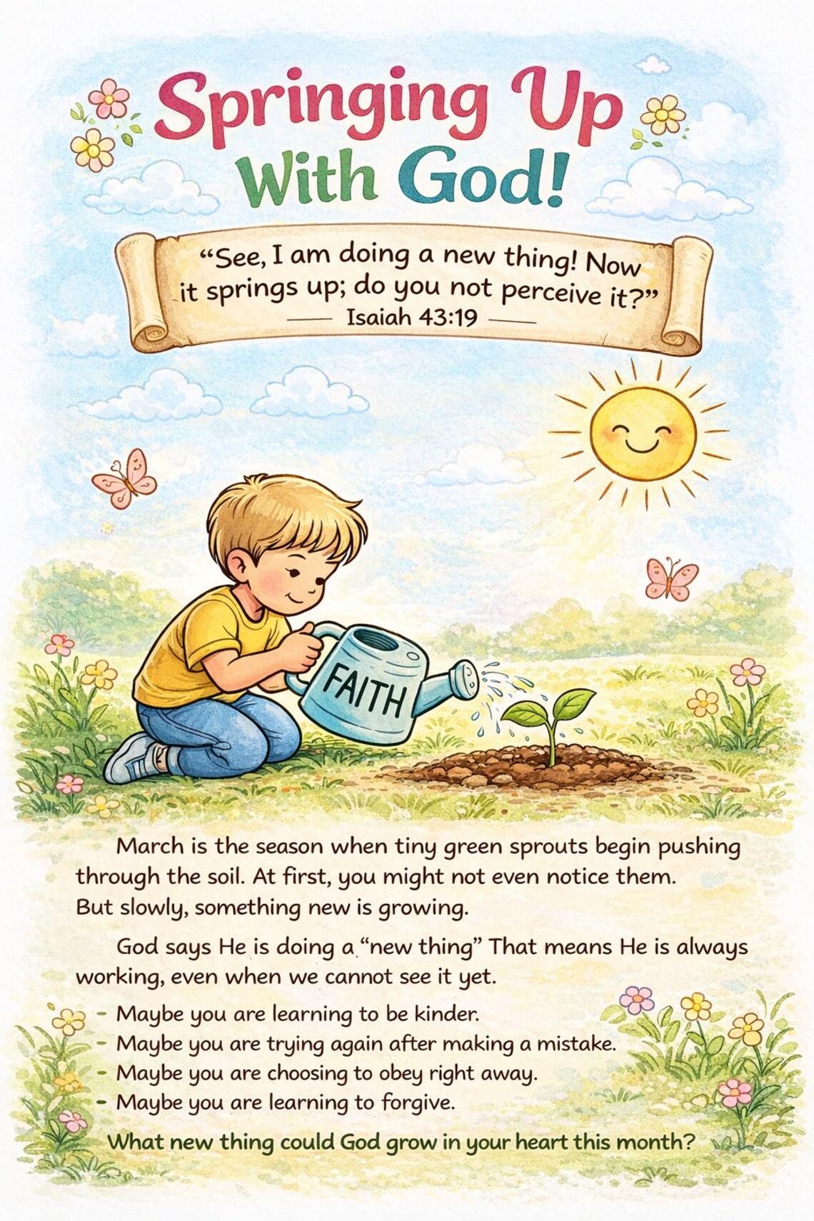 God Is Doing A New Thing Bible Lesson For Kids Spring Christian God Is Doing A New Thing Bible Lesson For Kids Spring Christian