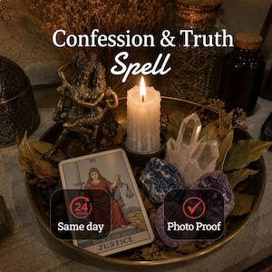 Confession and Truth Spell, Reveal Honesty Ritual, Same Day Casting, Truth Revealing, Expose Lies