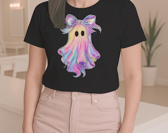 Rainbow Ghost PNG: Kawaii Halloween Clipart for Sublimation (Digital Download)