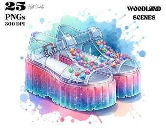 Y2K Aesthetic Clipart Bundle | 25 PNG | 300 DPI Transparent | 3000x3000 | Holographic Chrome Retro Icons | Instant Download