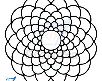 Mandala kleurboek: 50 afdrukbare pagina's voor stressverlichting (digitale download)