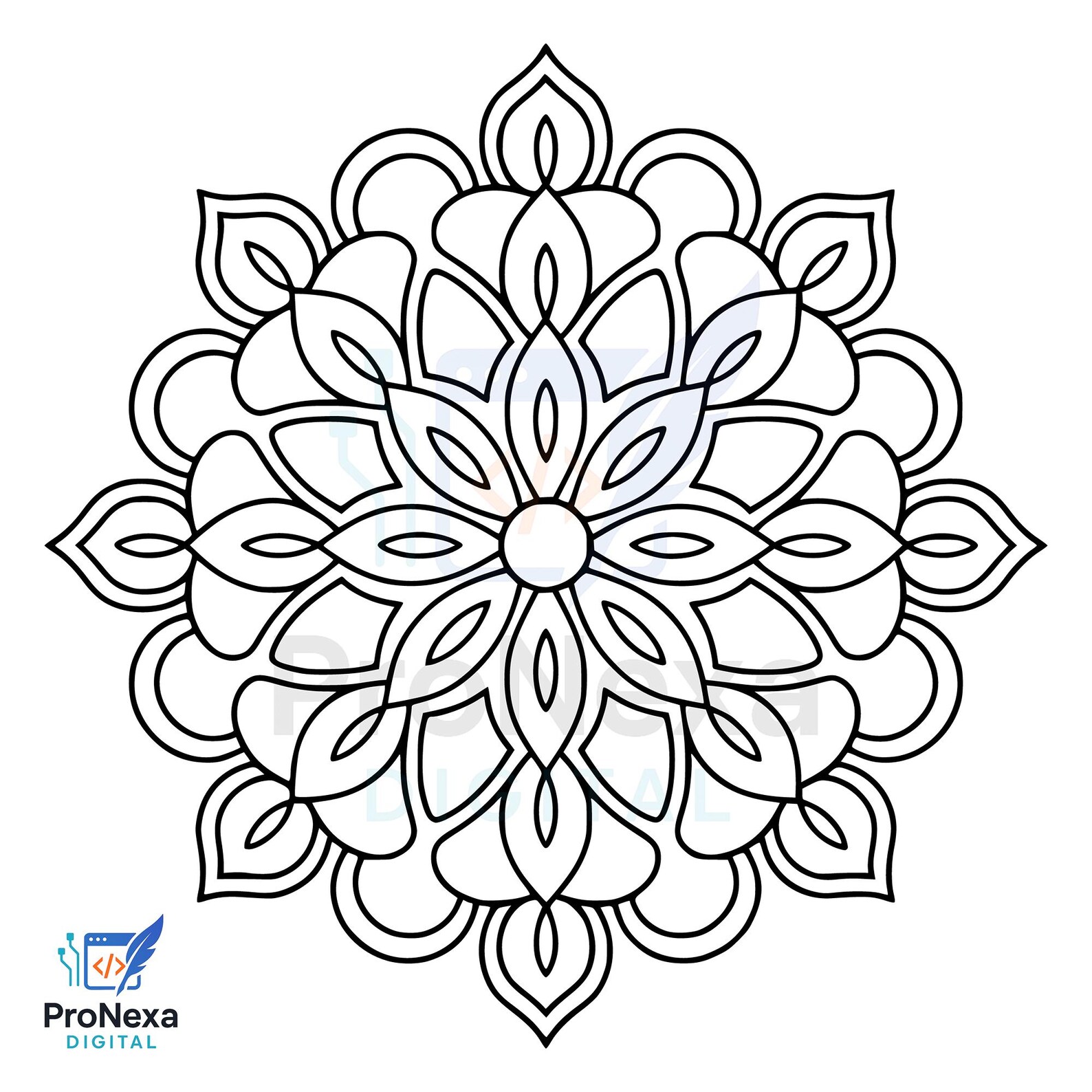 Mandala Coloring Book: 50 Printable Pages for Stress Relief (digital ...