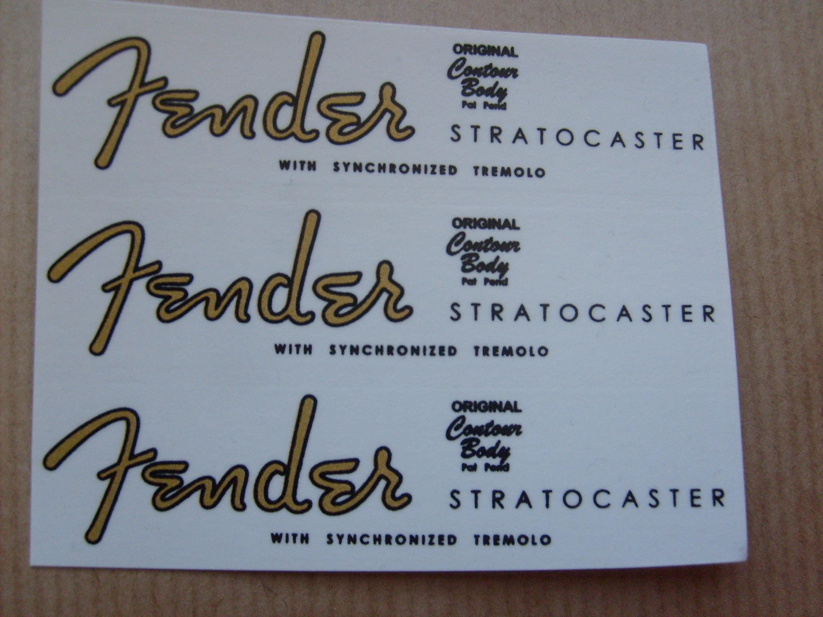 Stratocaster Guitar Neck Waterlide Decals