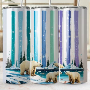 Polar Bear T-Shirt, Winter Tumbler Wrap PNG, Snowy Bears Sublimation Designs, Animals T Shirt, Digital Download