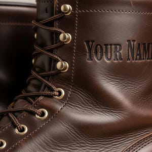 Leather shoes custom name or brand