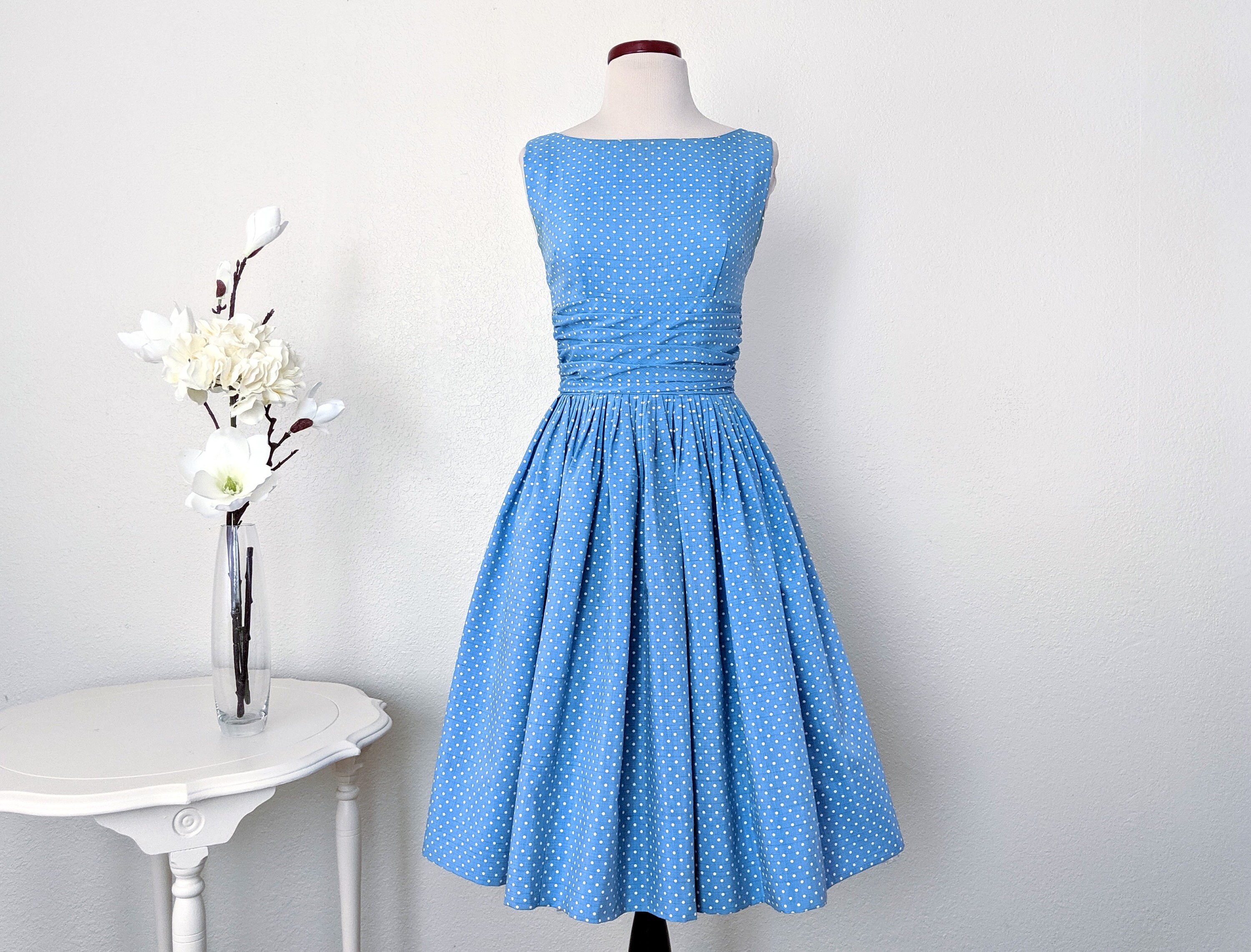 blue cotton sundress