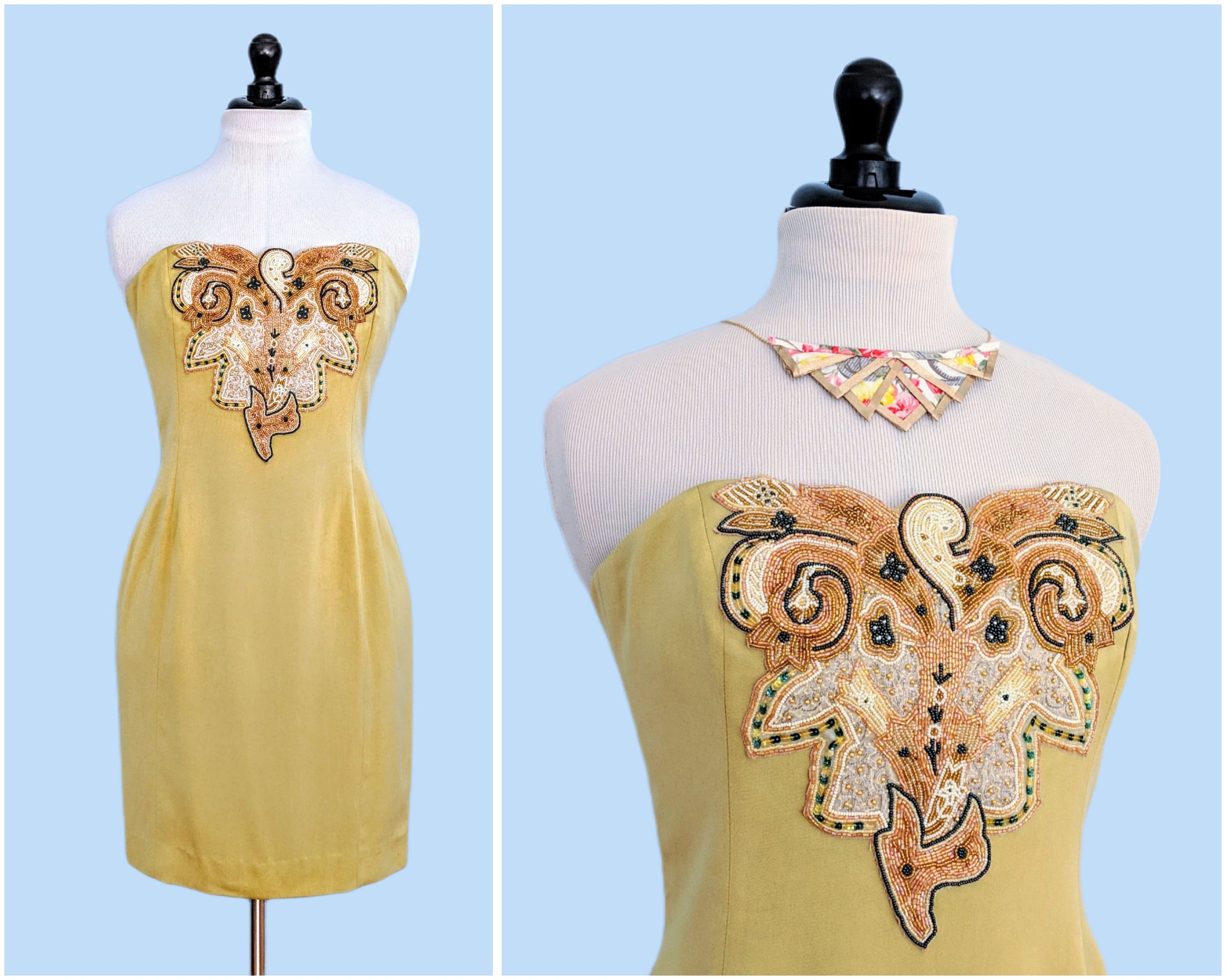 Escada Yellow Dress - Etsy