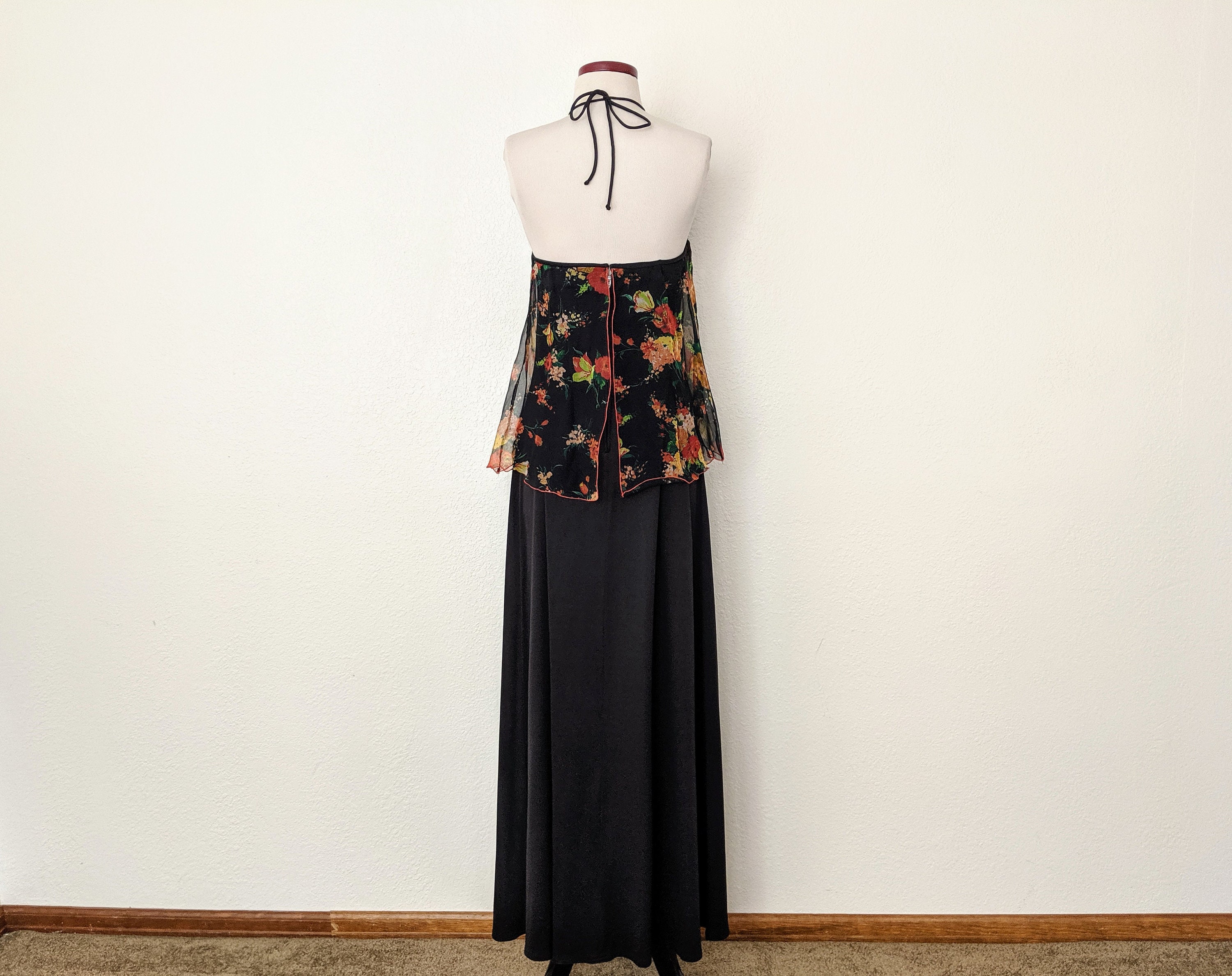 Laura Phillips Vintage 70s Black Maxi Evening Dress main image 1