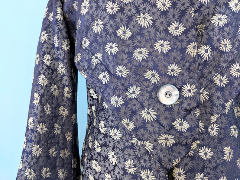 Vintage 60s Two Piece Skirt Suit Vintage 1960s Floral Brocade Women/'s Suit