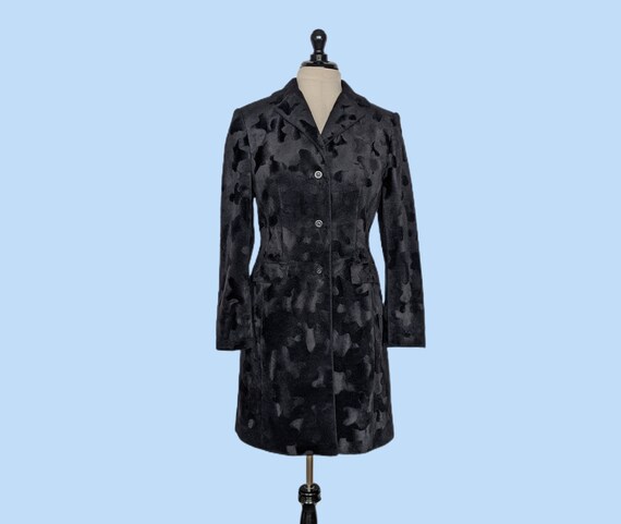 Vintage 90s Black Faux Fur Coat, 1990s Black Jack… - image 2