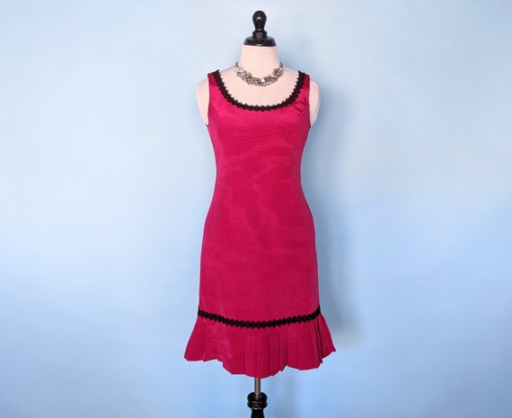 hot pink 60s dress Vintage 1960s Hot Pink Mod Party Dress, Vintage 60s Hourglass Cocktail  Wiggle Dress
