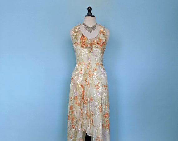 Vintage 90s Bob Mackie Evening Gown, 1990s Floral… - image 3