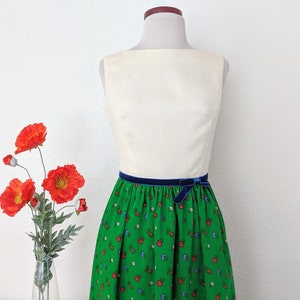 1960s Lanz Lace & Back Bow Maxi Dress