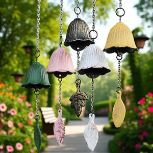 Garden Mini Wind Chime , Colourful Garden Hanging Ornament ,Garden Decoration , Relaxation Garden Ornament ,Outdoor Decoration Rustic Bells