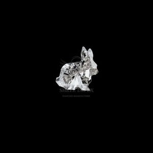 Rabbit Shape Lab Grown Diamond | Bunny Cut Fancy Lab Diamond | Unique Animal Shape Diamond for Custom Jewelry