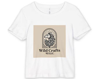 Markenlogo Crop Top Bio Rippen Baby T-Shirt für Frauen