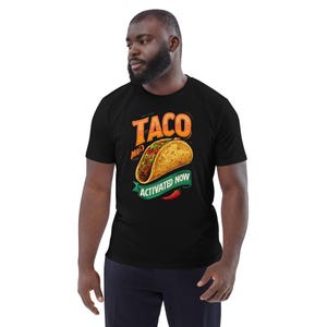 おもしろタコスTシャツ - かわいい漫画のグルメTシャツ