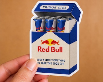 Clopes de réfrigérateur de Red Bull de Zazzle.be Liste d'envies Vous avez des idées ? Sticker en vinyle pour ordinateur portable