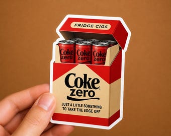 Coke Zero Cigs Sticker | Vinyl Laptop Decal