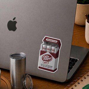 Diet Dr. Pepper Fridge Cigs Sticker | Vinyl Laptop Decal image 3