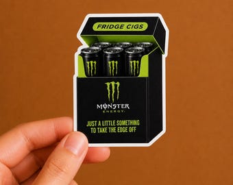 Clopes de réfrigérateur de monstre autocollant | Sticker en vinyle pour ordinateur portable