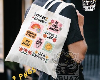 Inspirational Floral PNG | Positive Doodle Art | Flowers PNG | Digital Download