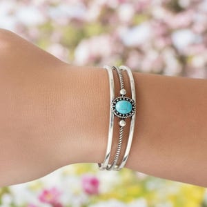 ターコイズカフブレスレット - Etsy 日本