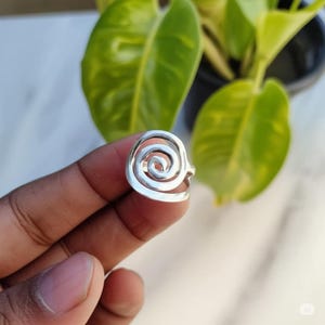 925 Sterling Silver Spiral Ring - Handmade Minimalist Jewelry - Swirl Ring for Women - Easter & Mother’s Day Jewelry -Unique Gift for Her