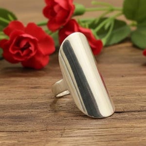 925 Sterling Silver Band Ring, Handmade Splint Ring