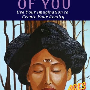 May include: Book cover with the title "THE MAGIC OF YOU" and the author's name, Wanda K. Whitaker. The image features a person with closed eyes and a third eye, set against a backdrop of trees. The text "AGES 10+" is also visible.