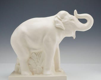 Wedgwood & Co. Ltd. Roy Smith Art Deco Ceramic Elephant Figurine
