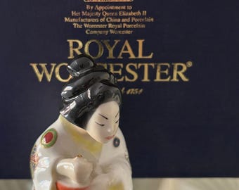 Royal Worcester "Connoisseur Collection " Imari colors Geisha Candle Snuffer -limited 250