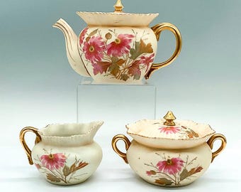 3pc Rudolstadt Strauss Spanish Ware Tea Set