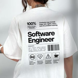 Funny Software Engineer Shirt Hoodie and Sweatshirt, Custom Developer Gift for Him or Her, Programmer Graduation Gift, Cool Coder Apparel