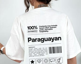 Personalized Paraguayan T-Shirt, Custom Made in Paraguay Tee, Gift for Paraguayan Friend & Family