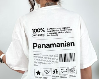 Maglietta personalizzata Panama Pride, divertente maglietta con la tradizione panamense, regalo per un amico panamense, maglietta personalizzata Panama City