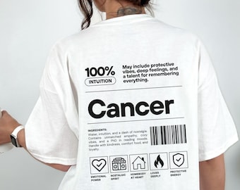 Camiseta engraçada de Câncer, moletom e blusa de moletom com capuz, camiseta do signo de Câncer, camiseta de astrologia, presente de aniversário do horóscopo para cancerianos, aniversariantes de junho e julho