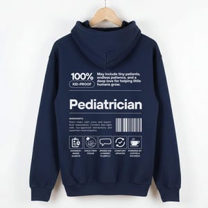 Barnläkare Hoodie & Shirt, Personlig Barnläkare Gåva, Rolig Barnläkare T-shirt, Barnläkare Squad T-shirt, Barnläkare Crew Tröja