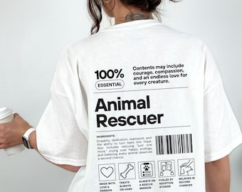 Custom Animal Rescue T-Shirt, Funny Rescuer Tee, Pet Adoption Sweatshirt & Hoodie, Adopt Don't Shop Shirt Rescue Dog Tee